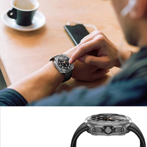 ETUI +SZKŁO 2w1 Defense Case Ochrona 360 do Samsung Galaxy Watch Ultra 47mm