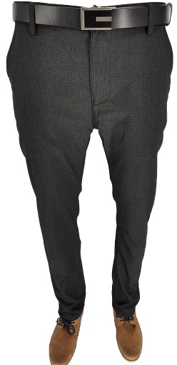 SPODNIE MĘSKIE ELEGANCKIE STALOWE W38 100 - 102 CM
