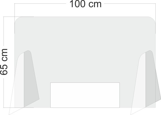 Крышка стойки плексиглас 150х50/60, оргстекло 4мм