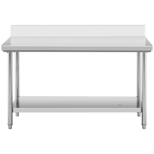 STÓŁ ROBOCZY NIERDZEWNY 150x60 cm Z RANTEM 12 cm