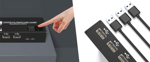 Switch KVM USB + HDMI 2/1 Spacetronik SPH-KVM22