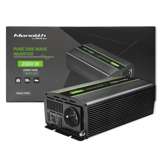 Qoltec 1000W 2000W чистая синусоида инвертор 12V 230V кемпер UPS лодка