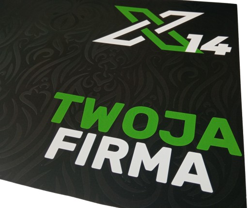 TECZKA firmowa A4 FOLIOWANA + Lakier UV 250 sztuk