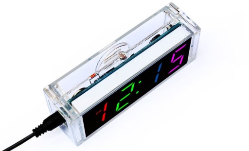 Часы БОЛЬШИЕ ЦИФРЫ LED 7 цветной дисплей набор своими руками