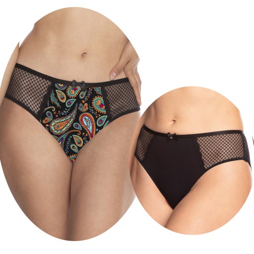 2x LAMA MAJTKI DAMSKIE BAWEŁNIANE FIGI BIKINI ROZ.M