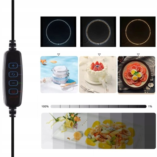 NAMIOT BEZCIENIOWY STUDIO DO ZDJĘĆ FOTOGRAFICZNY LED 25CM