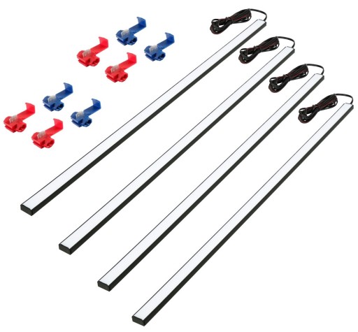 Oświetlenie LED kabiny naczepy auta TIR 4x25cm 24V
