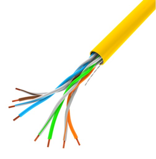 Кабель LAN CABLE UTP 100МБ/С 305М ЖЕЛТЫЙ 100МБ/С