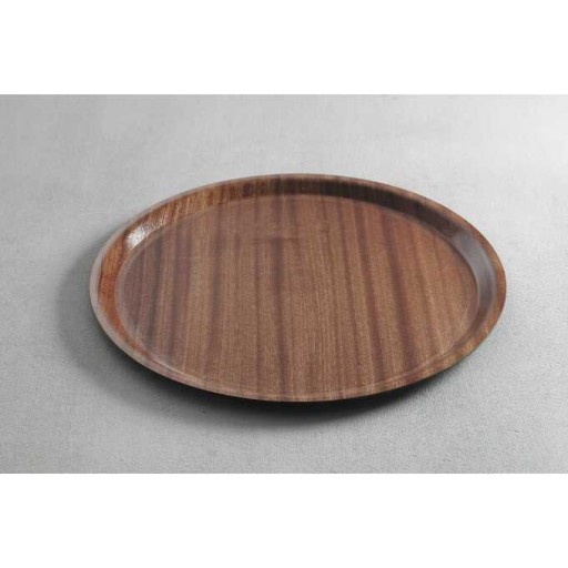 Okrągła Taca Kelnerska Drewniana Laminowana 38 cm
