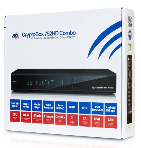 CryptoBox AB 752HD COMBO CICI+ декодер H.265 CCCAM