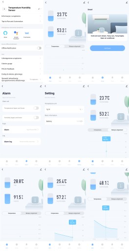 Czujnik Temperatury i Wilgotności Statystyki ZigBee TUYA SmartLife