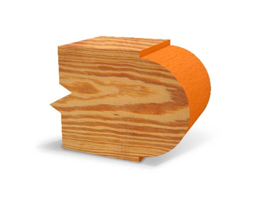 Фреза полукруглая вогнутая из быстрорежущей стали 120x30x26/R=8 GLOBUS