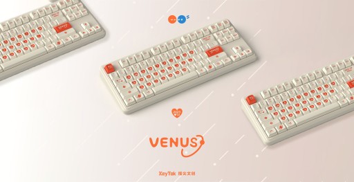 KeyTok Keycaps PBT — клавиши для механической клавиатуры Cosmic Hearts KDA