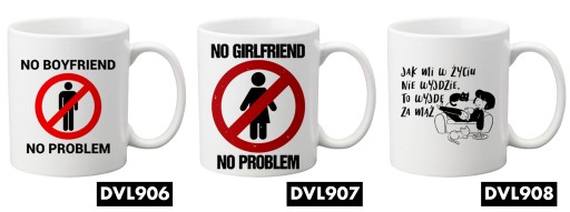 Подарочная кружка для одинокой женщины NO BOYFRIEND Выкройки