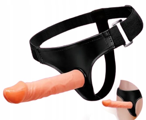 DILDO STRAP-ON PROTEZA PENIS ANAL WAGINA CZŁONEK CIELISTY CYBERSKÓRA 20CM