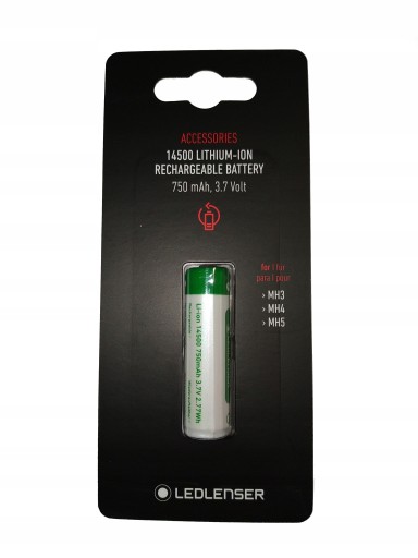 Аккумулятор Ledlenser 14500 для фонарей MH3/4/5.