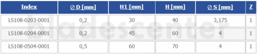 Фреза ВХМ острая V H1=10xH=40xd=4xD=0,5 /1