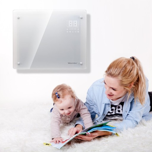 Электрический радиатор для ванной комнаты с ЖК-дисплеем 1000 Вт Warmtec WiFi белый