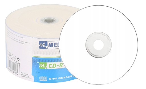Verbatim CD-R для печати, 700 МБ, 50 шт., диски MyMedia