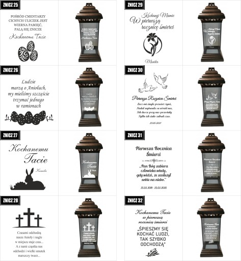 ZNICZ LAMPION z GRAWEREM dla Kolegi Przyjaciela