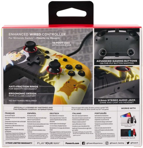 PowerA SWITCH Pad проводит игру Pokemon Pikachu vs Meowth