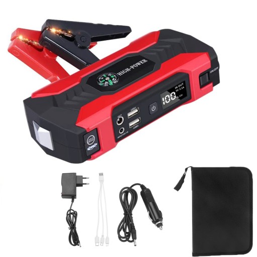CAR JUMP STARTER POWER BANK 30000MAH URZĄDZENIE ROZRUCHOWE Z LATARKĄ LED