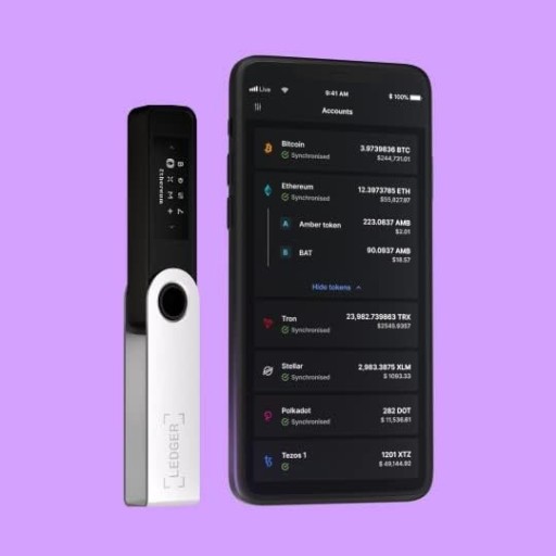 Безопасный криптовалютный кошелек Ledger Nano S Plus BTC ETH серебристый и черный