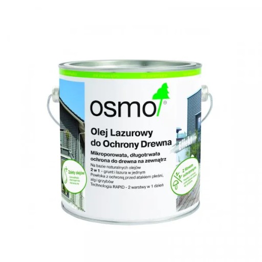 Olej lazurowy do ochrony drewna Osmo 708 teak 2,5 l