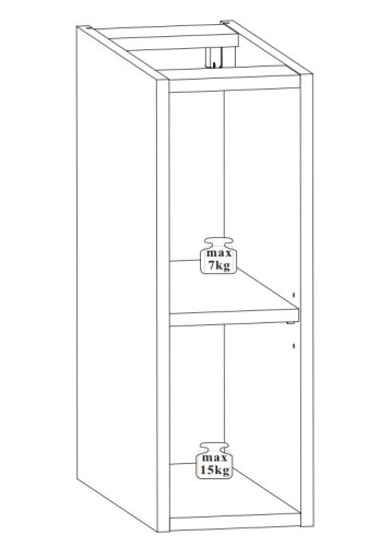 BIAŁA Szafka pod Umywalkę 140 cm REGAŁ Wotan BLAT