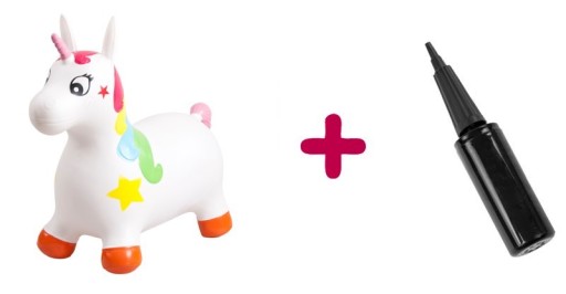 Джемпер детский резиновый UNICORN 60 см, белый с цветным, для прыжков с одной стороны на другую