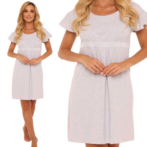 Ночная рубашка из вискозы, короткий рукав, удобная, XL.