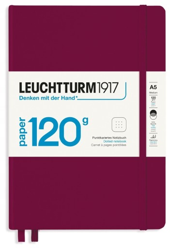 Блокнот LEUCHTTURM1917 Блокнот среднего формата A5 Dot 120, журнал с пулями