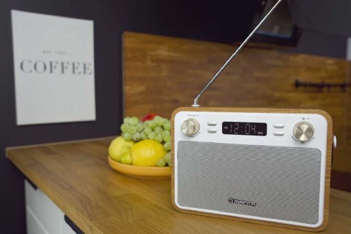 Ретро Bluetooth кухонное радио портативное Manta CAPRI RDI915X перезаряжаемая батарея SD