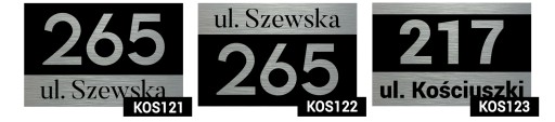 Tabliczka Adresowa 32x21 Dibond Numer Ulica Wzory