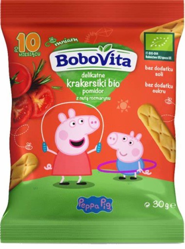 ТОМАТНЫЕ КРЕКЕРЫ BOBOVITA С НОТКАМИ РОЗМАРИНА ПОСЛЕ 10 МЕСЯЦЕВ