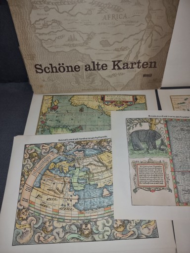 Schone alte Karten 24 репродукции старых карт 1970 г.