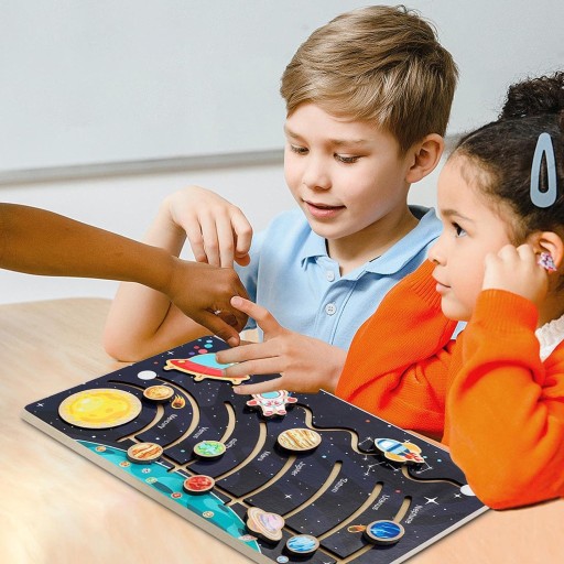 Загадка девять планет Montessori Образовательные игрушки научные исследования