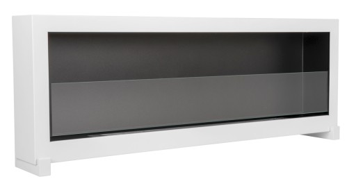 BIOKOMINEK S-Line 3D BOX z SZYBĄ 120 biały STOJĄCY