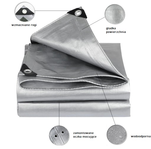 5х8 усиленный брезент SILVER для автомобильной террасы