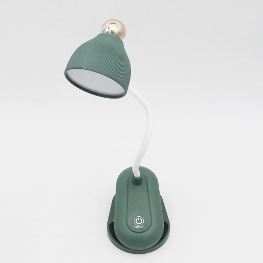 Lampka LED biurkowa z klipsem dotykowa regulowana nocna 3 barwy