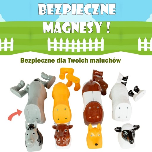 MALBLO 62001 MAGNETIC Zwierzęta z gospodarstwa KLOCKI MAGNETYCZNE ZESTAW