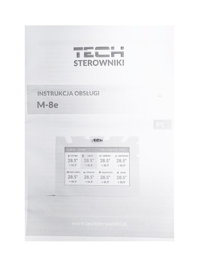 PRZEWODOWY PANEL KONTROLNY M-8E DO LISTWY L-8 TECH STEROWNIKI WG.11.0244