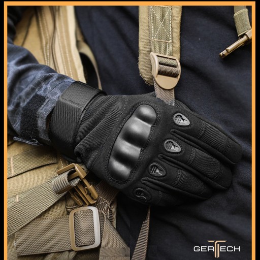 ВЫЖИВАНИЕ ЧЕРНЫЕ ТАКТИЧЕСКИЕ ПЕРЧАТКИ GERTECH ВОЕННЫЕ