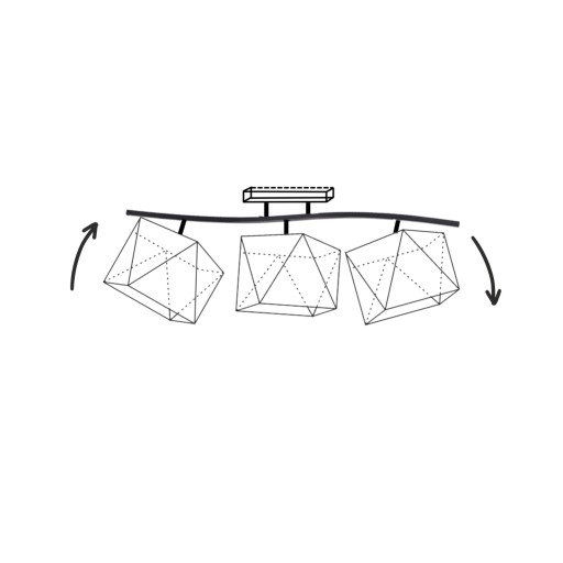 Lampa żyrandol sufitowy BARCELONA P3 abażur LED