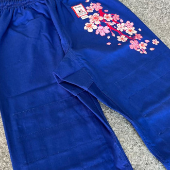 Niebieski strój do judo dla dziewczynki 110cm/350GSM | Worek i pas GRATIS!!