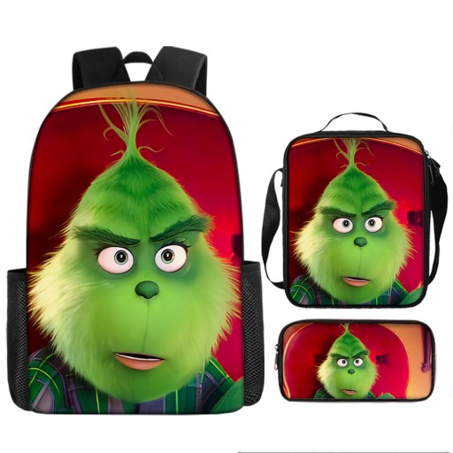 НОВЫЙ ШКОЛЬНЫЙ НАБОР The Grinch, РЮКЗАК А4, СУМКА-ПЕНАЛ, высокое качество