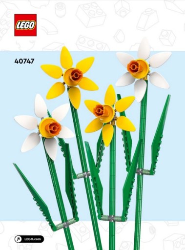 Инструкция LEGO 40747-1 Нарциссы