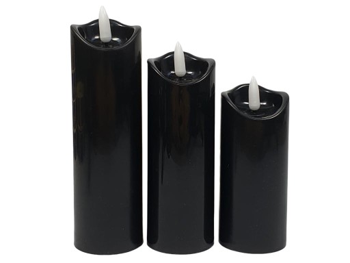 Вставка для светодиодного фонаря CANDLE ЧЕРНАЯ 15 см