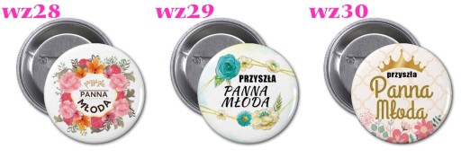 PRZYPINKA NA WIECZÓR PANIEŃSKI PANNA MŁODA IMIĘ
