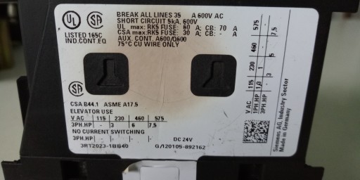 Релейный контактор 3RT2023-1BB40 Siemens 24V